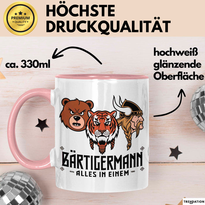 Bärtige Männer Tasse Geschenk Lustige Geschenkidee Spruch Bärtigermann Alles In Einem Rosa Trendation