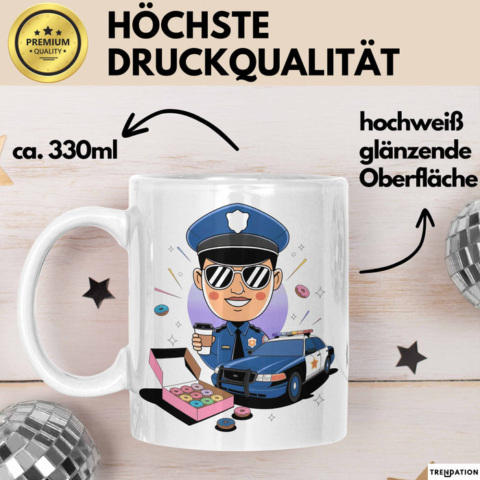 Polizist Tasse Geschenk Lustige Geschenkidee Spruch Für Strafverfolgung Weiß Trendation