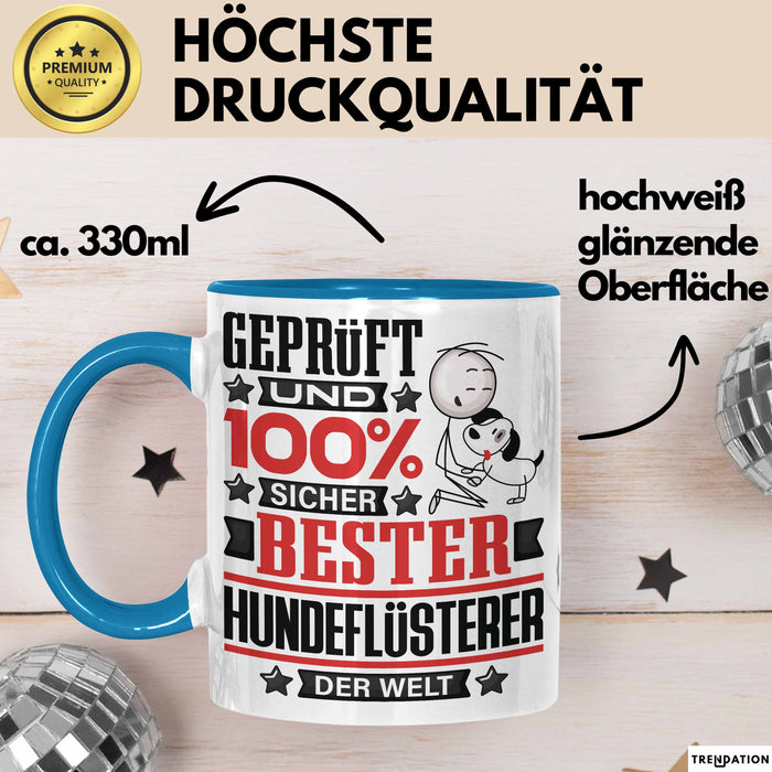 Hundeflüsterer Geschenk Lustiger Spruch für Hundeflüsterer Geschenkidee Bester Hundeflüsterer Der Welt Blau Trendation