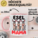 Esel Mama Tasse Geschenk Lustige Geschenkidee Spruch Esel Mama Rosa Trendation