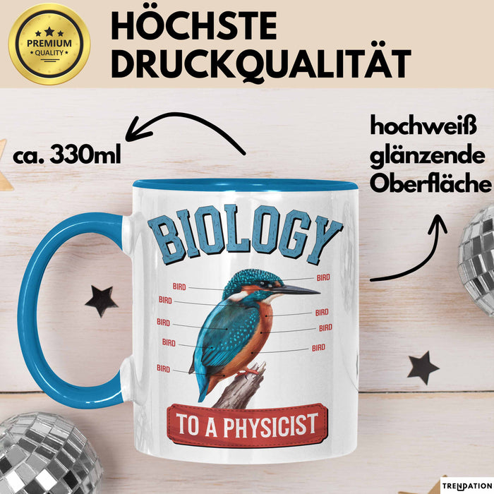 Physiker Tasse Geschenk Biologie Für Einen Physiker Blau Trendation