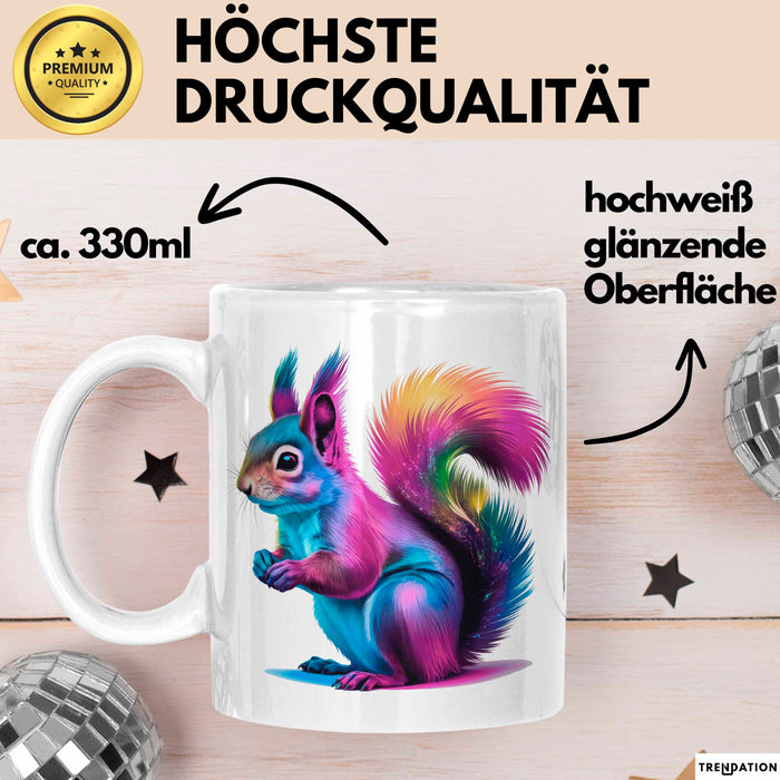 Eichhörnchen Tierliebhaber Tasse Geschenk Lustige Geschenkidee Spruch Weiß Trendation