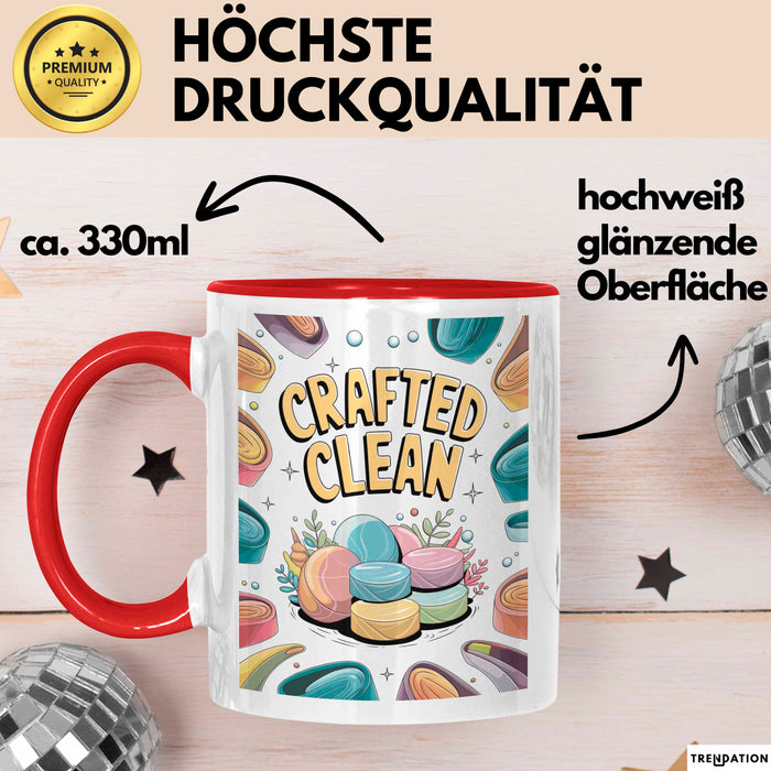 Seifenmacher Tasse Geschenk Lustige Geschenkidee Spruch Für Handgemachte Kreative Rot Trendation