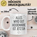 Heidemarie Tasse Geschenk Alles Ist Gut Heidemarie Ist Jetz Da Geschenkidee Becher mit Name Weiß Trendation