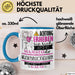 Musikbibliothekarin Tasse Geschenk Lustiger Spruch Bitte Erheben Sie Sich Seine Majestät Die Musikbibliothekarin Betritt Den Raum Blau Trendation
