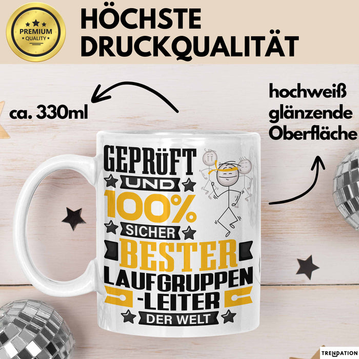 Laufgruppenleiter Geschenk Lustiger Spruch für Laufgruppenleiter Geschenkidee Bester Laufgruppenleiter Der Welt Weiß Trendation