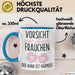 Hundeliebhaber Tasse Geschenk Lustiger Spruch Vorsicht Vor Dem Frauchen Blau Trendation