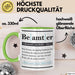 Beamter Tasse Geschenk Humorvoll Kollege Abschiedsgeschenk Grün Trendation