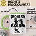 Angler Tasse Geschenk für Fischer Angler Männer Geschenkidee Problem und Lösung Angeln Grün Trendation