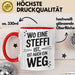 Steffi Tasse Geschenk Wo Eine Steffi Ist Ist Auch Ein Weg Geschenkidee Becher mit Name Rot Trendation