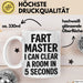 Furz Tasse Geschenk Fart Master I Can Clear A Room Geschenkidee Lustig Weiß Trendation