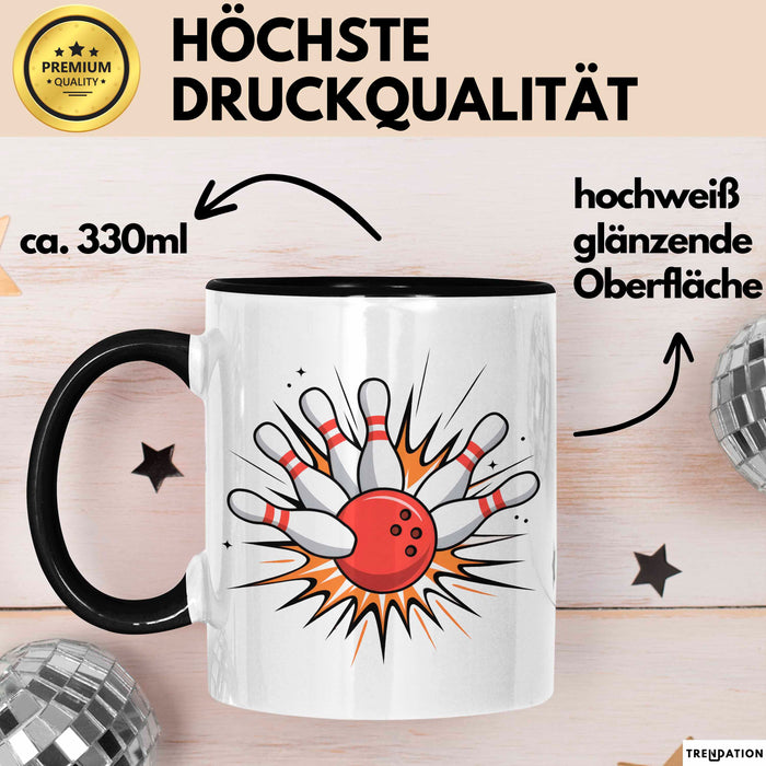 Bowling Fan Tasse Geschenkidee für Kegelzerstörer Trendation
