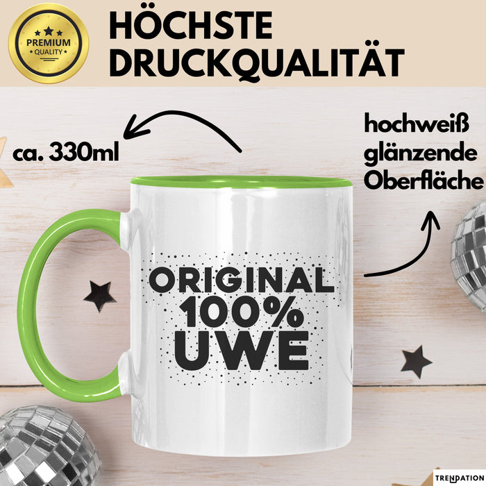 Uwe Tasse Original 100% Uwe Geschenk