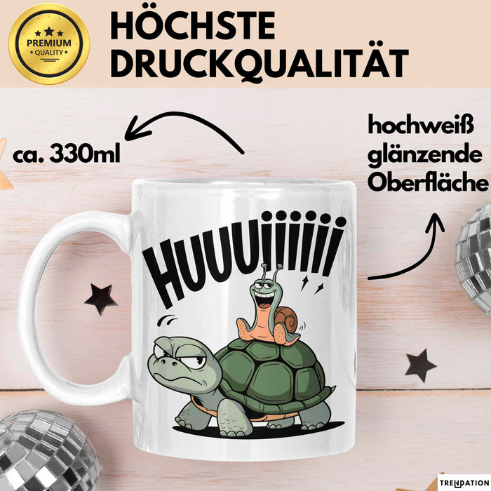 Schildkröte Tierliebhaber Tasse Geschenk Lustige Geschenkidee Spruch Schildkröte Und Schnecke Weiß Trendation