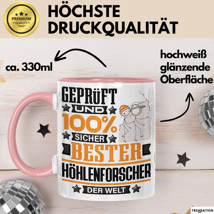 Höhlenforscher Geschenk Lustiger Spruch für Höhlenforscher Geschenkidee Bester Höhlenforscher Der Welt Rosa Trendation