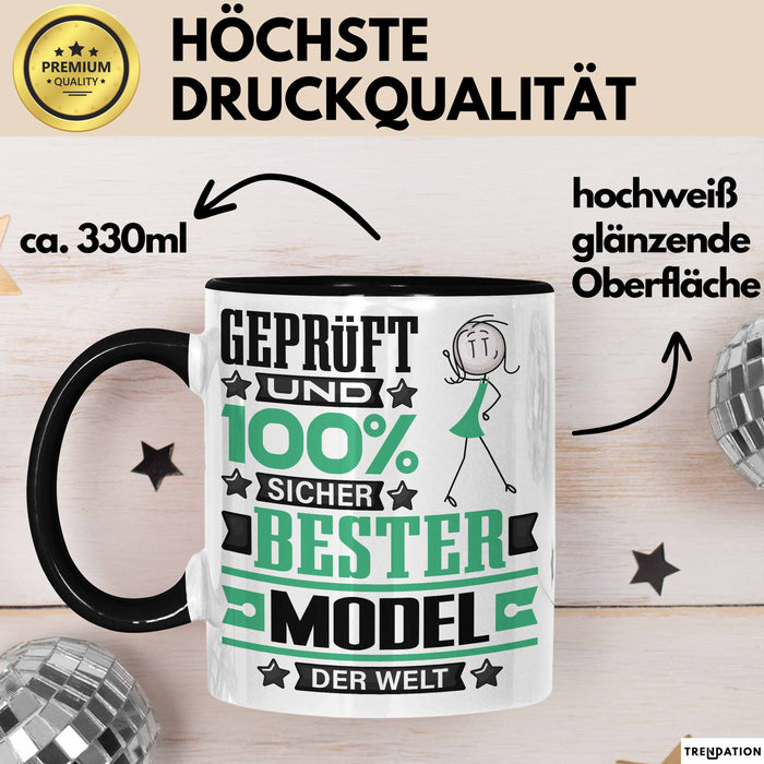 Model Geschenk Lustiger Spruch für Model Geschenkidee Bester Model Der Welt Schwarz Trendation