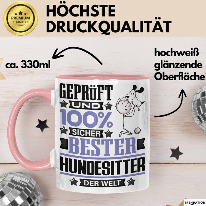 Hundesitter Geschenk Lustiger Spruch für Hundesitter Geschenkidee Bester Hundesitter Der Welt Rosa Trendation