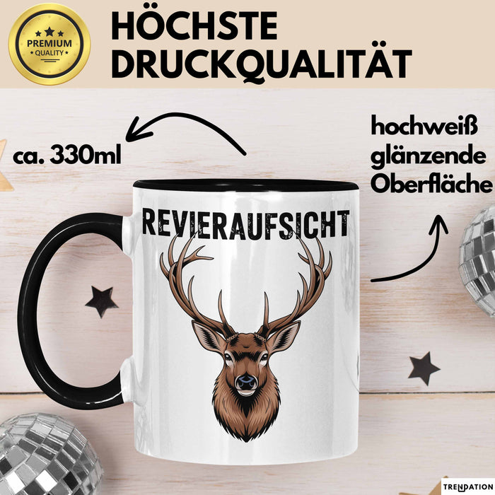 Hirschjäger Jagd Tasse Geschenk Bezirksaufsicht Spruch Trendation