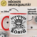 Heimwerker Geschenk Tassen Partner-Tassen Kaffee-Becher Heimwerker König Männer Rot Trendation