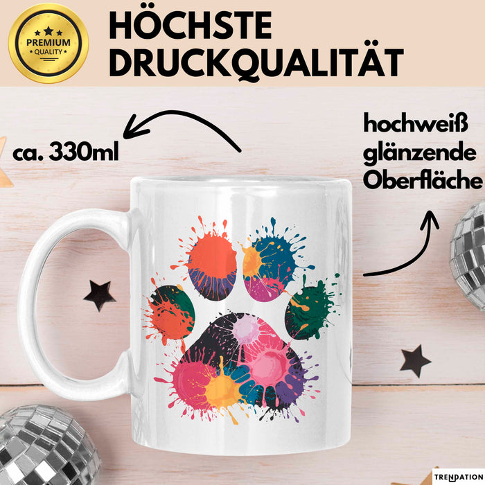 Hund Tierliebhaber Tasse Geschenk Lustige Geschenkidee Spruch Weiß Trendation