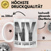 New York City USA Tasse Geschenk Lustige Geschenkidee Spruch Weiß Trendation