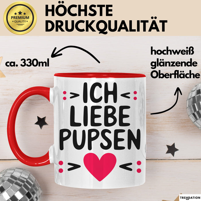 Lustige Tasse Geschenk Ich Liebe Pupsen Geschenkidee Furz Humor