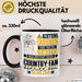 Country-Fan Geschenk Tasse Lustiger Spruch Erheben Sie Sich Der Country-Fan Betritt den Raum Schwarz Trendation