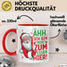 Weihnachtsmann Tasse Geschenk Ähh Ich Bin Nur Zum Essen Hier Weihnachtszeit Geschenkidee Kaffee-Becher Rot Trendation