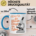 Biologielehrer Unterricht Tasse Geschenk Lustige Geschenkidee Spruch Genieß Die Kleinen Dinge Im Leben Blau Trendation