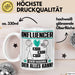 Influencer Tasse Geschenk für Influencer Der Mann Der Alles Kann Geschenkidee zum Geburtstag Weiß Trendation