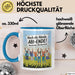 Schüler Abschluss Tasse Geschenk Lustige Geschenkidee Spruch Hoch Die Hände Abi Ende Blau Trendation