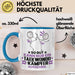 Taekwondo-Kämpfer Geschenk Tasse So Gut Kann Nur Ein Taekwondo-Kämpfer Aussehen Geschenkidee Kaffee-Becher Blau Trendation