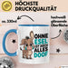 Esel Tier Tasse Geschenk Lustige Geschenkidee Spruch Ohne Esel Ist Doch Alles Doof Blau Trendation