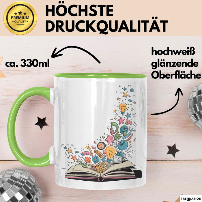 Illustrator Tasse Geschenkidee für Zeichenkünstler Grün Trendation