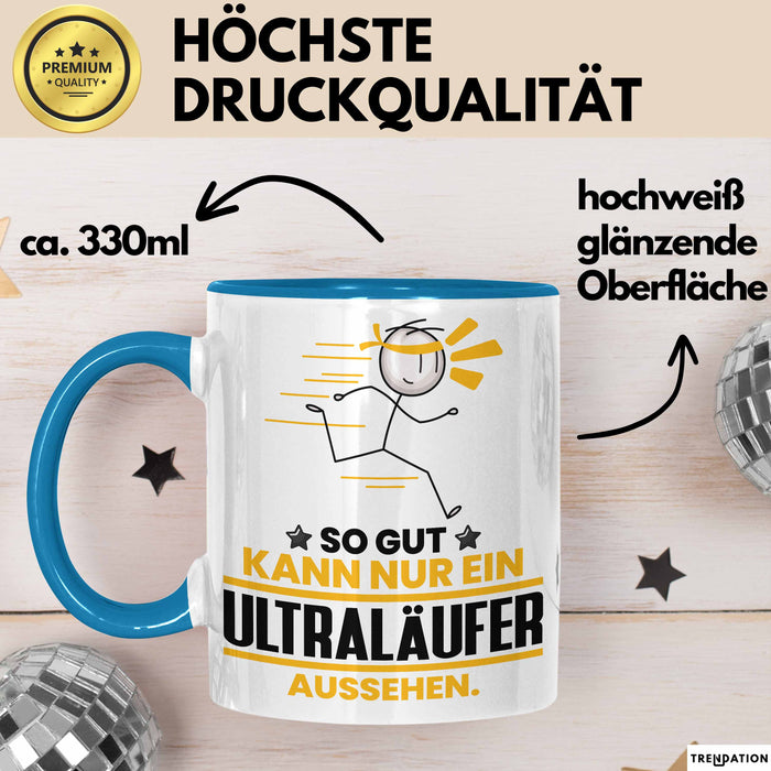 Ultraläufer Geschenk Tasse So Gut Kann Nur Ein Ultraläufer Aussehen Geschenkidee Kaffee-Becher Blau Trendation