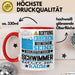 Schwimmer Geschenk Tasse Lustiger Spruch Erheben Sie Sich Der Schwimmer Betritt den Raum Rot Trendation