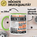 Abenteurer Geschenk Tasse Lustige Geschenkdiee für einen Abenteurer Geburtstag Ich Bin Abenteurer Ich Kann Es Dir Erklären Aber Nicht Für Dich Verstehen Grün Trendation