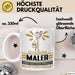 Maler Geschenk Tasse Ich Bin Maler Aber Sag Doch Einfach Superheld Lustige Geschenkdiee für Maler Kaffee-Becher Weiß Trendation