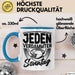 American Football Tasse Geschenk Jeden verdammten Sonntag American Football-Spieler Geschenkidee Kaffee-Becher Blau Trendation