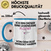 Flötist Geschenk Tasse Lustige Geschenkidee Geburtstag für Flötist Ich Bin Dieser Legendäre Flötist Von Dem Alle Geredet Haben Kaffee-Becher Blau Trendation