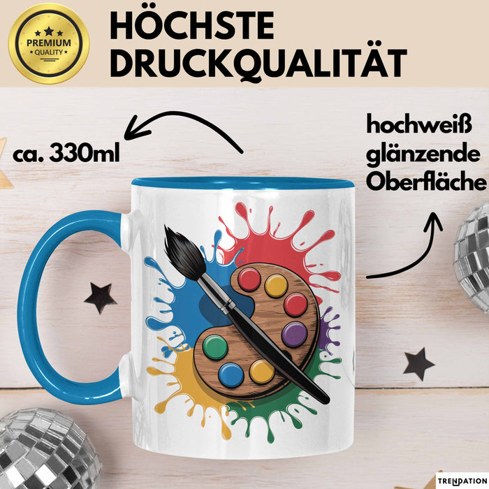 Künstler Tasse Geschenkidee für Kreative Maler Blau Trendation