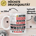 Wrestler Geschenk Tasse Lustiger Spruch Erheben Sie Sich Der Wrestler Betritt den Raum Weiß Trendation