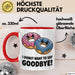 Büroarbeit Kollege Abschied Tasse Geschenk Lustige Geschenkidee Spruch Ich Donut Möchte Nicht Auf Wiedersehen Sagen Rot Trendation