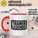 Fußballtrainer Fußballteam Tasse Geschenk Lustige Geschenkidee Spruch Trainer Legende Rot Trendation