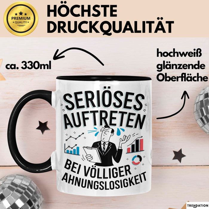 Sarkasmus Tasse Geschenkidee Erscheinung Mit Null Ahnung Trendation