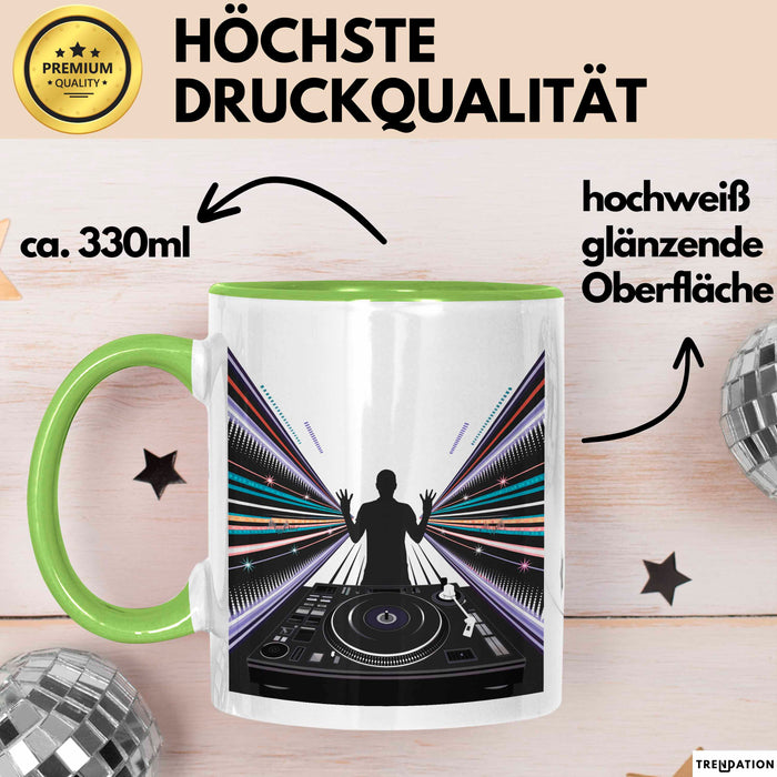 DJ Tasse Geschenk Lustige Geschenkidee Spruch Für Beat Macher Grün Trendation