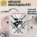 Drummer Schlagzeug-Spieler Geschenk Tasse Geschenkidee Kaffee-Becher Schlagzeuger Schlagzeug Stick Rosa Trendation