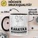 Karateka Geschenk Tasse Ich Bin Karateka Aber Sag Doch Einfach Superheld Lustige Geschenkdiee für Karateka Kaffee-Becher Schwarz Trendation