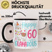 60er Geburtstag Tasse Geschenk Happy 60 And Glamarous Llama Alpaka Liebhaber Geschenkidee zum Geburtstag Trendation