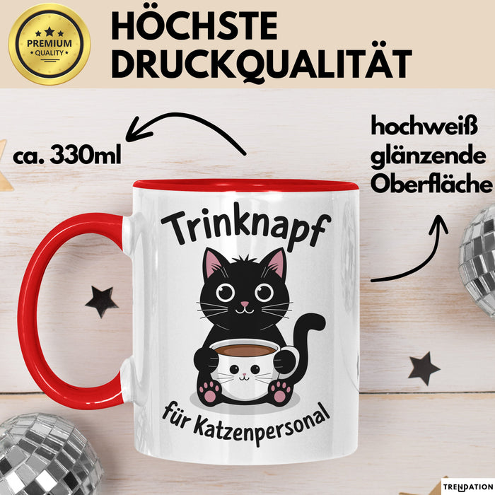 Katzen Tasse Geschenk Trinknapf Fuer Katzenpersonal Geschenkidee Lustig